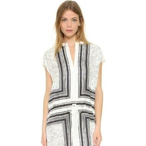 Vince Scarf Print Popover Women's Silk Dress Sz XS